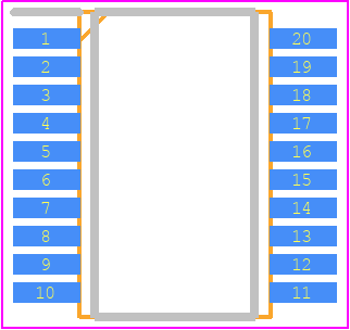 TC78S600FNG,C,ELHZ - Toshiba PCB footprint - Small Outline Packages - Small Outline Packages - SSOP20-P-225-0.65A