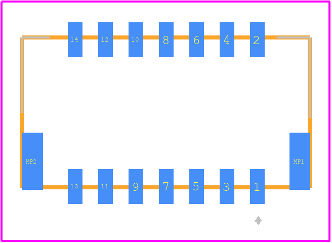 BM14B-ZPDSS-TF(LF)(SN) - JST (JAPAN SOLDERLESS TERMINALS) PCB footprint - Other - Other - BM14B-ZPDSS-TF(LF)(SN)-2