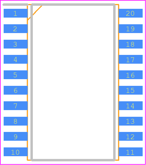 74HC377D,652 - Nexperia PCB footprint - Small Outline Packages - Small Outline Packages - SOT163-1(SO20)