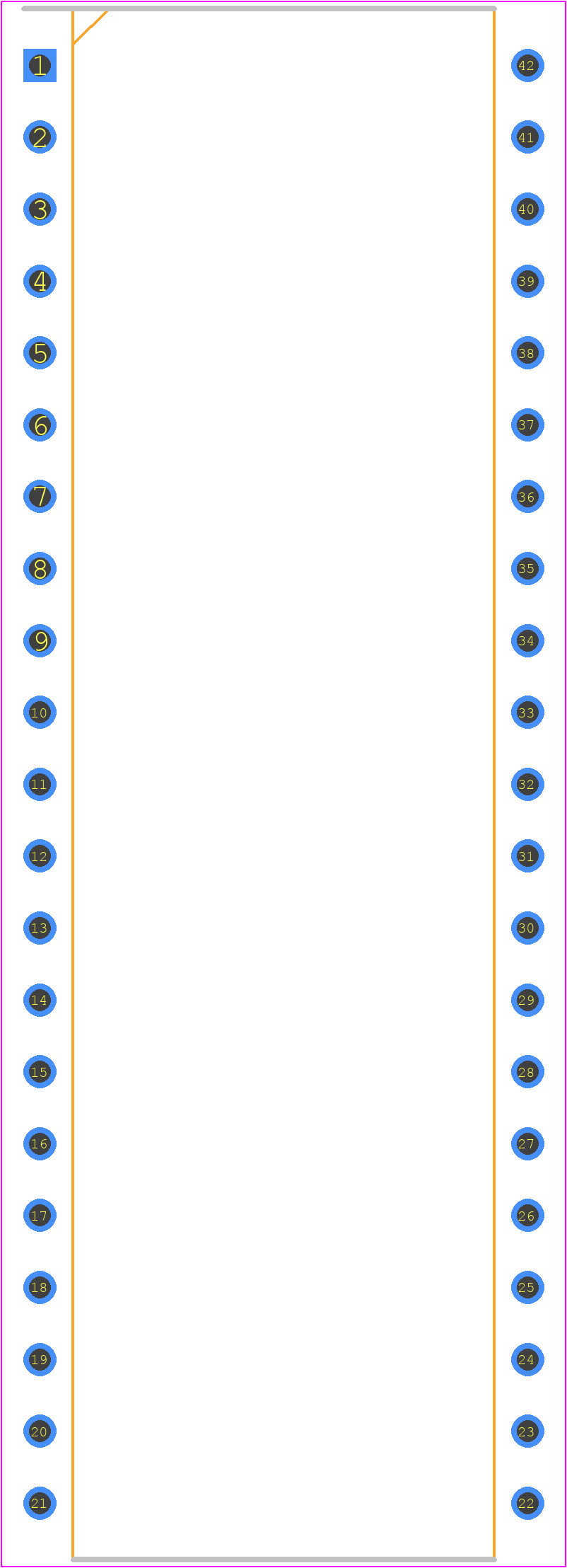 M27C800-100F1 - STMicroelectronics PCB footprint - Dual-In-Line Packages - Dual-In-Line Packages - FDIP42W - 42 pin Ceramic Frit-seal DIP, with window