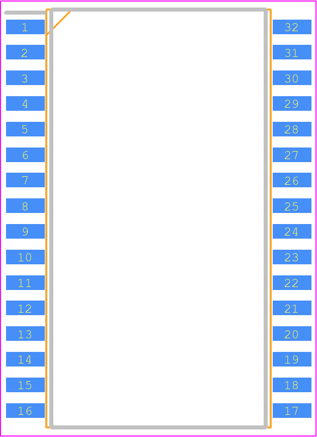 AT27C080-15RC - Microchip PCB footprint - Small Outline Packages - Small Outline Packages - SOIC,32R