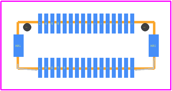 DF12(3.0)-32DP-0.5V(86) - Hirose PCB footprint - Other - Other - DF12(3.0)-32DP-0.5V(86)-1