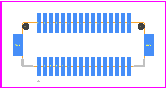DF12(3.0)-32DS-0.5V(86) - Hirose PCB footprint - Other - Other - DF12(3.0)-32DS-0.5V(86)-3