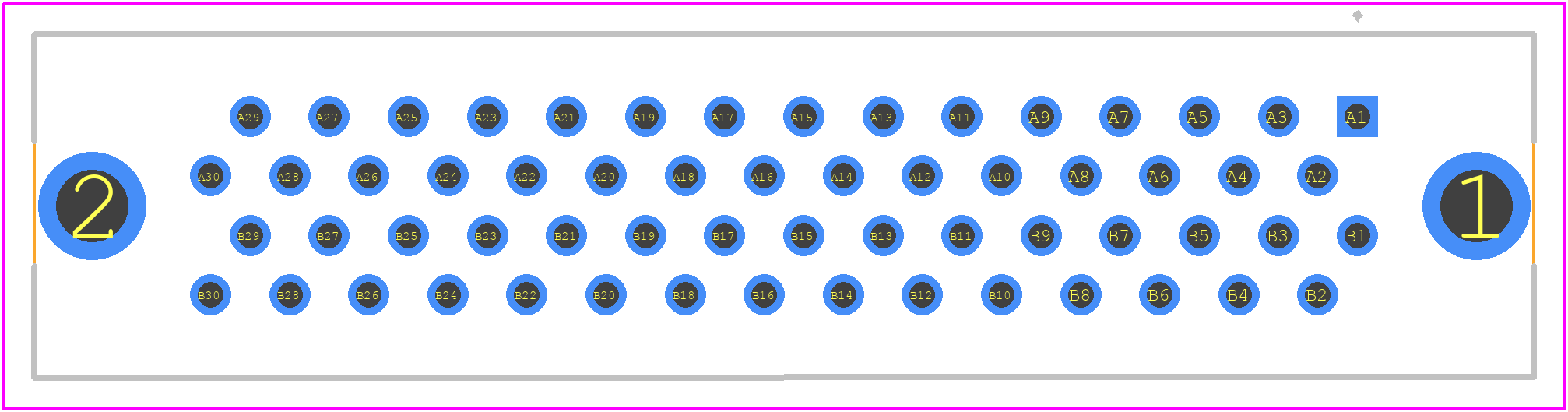 FX2M6A-60P-1.27DSAL(71) - Hirose PCB footprint - Other - Other - FX2M6A-60P-1.27DSAL(71)-1