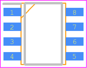 TCS3200 - ams OSRAM PCB footprint - Small Outline Packages - Small Outline Packages - SOIC-8 - Package D_2021