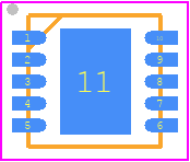 MAX15027ATB+T - Analog Devices PCB footprint - Small Outline No-lead - Small Outline No-lead - T1033