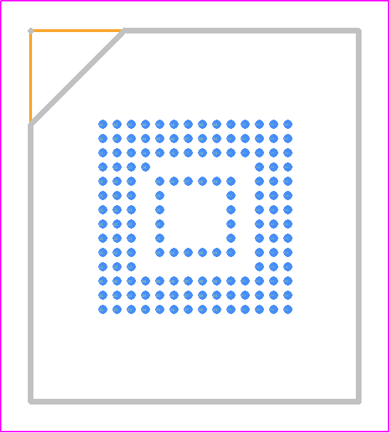 MTFC8GAKAJCN-4M IT - Micron PCB footprint - BGA - BGA - 153-Ball VFBGA – 11.5mm x 13.0mm x 1.0mm (Package code CN)