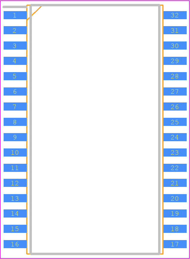 DF36902GTPAFV - Renesas Electronics PCB footprint - Small Outline Packages - Small Outline Packages - FP-32D