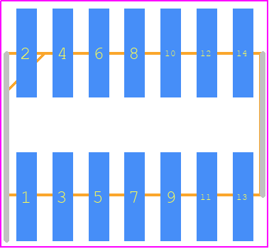 FTR-107-52-L-D - SAMTEC PCB footprint - Header, Unshrouded - Straight SMD Pin - Header, Unshrouded - Straight SMD Pin - PAC5250QF