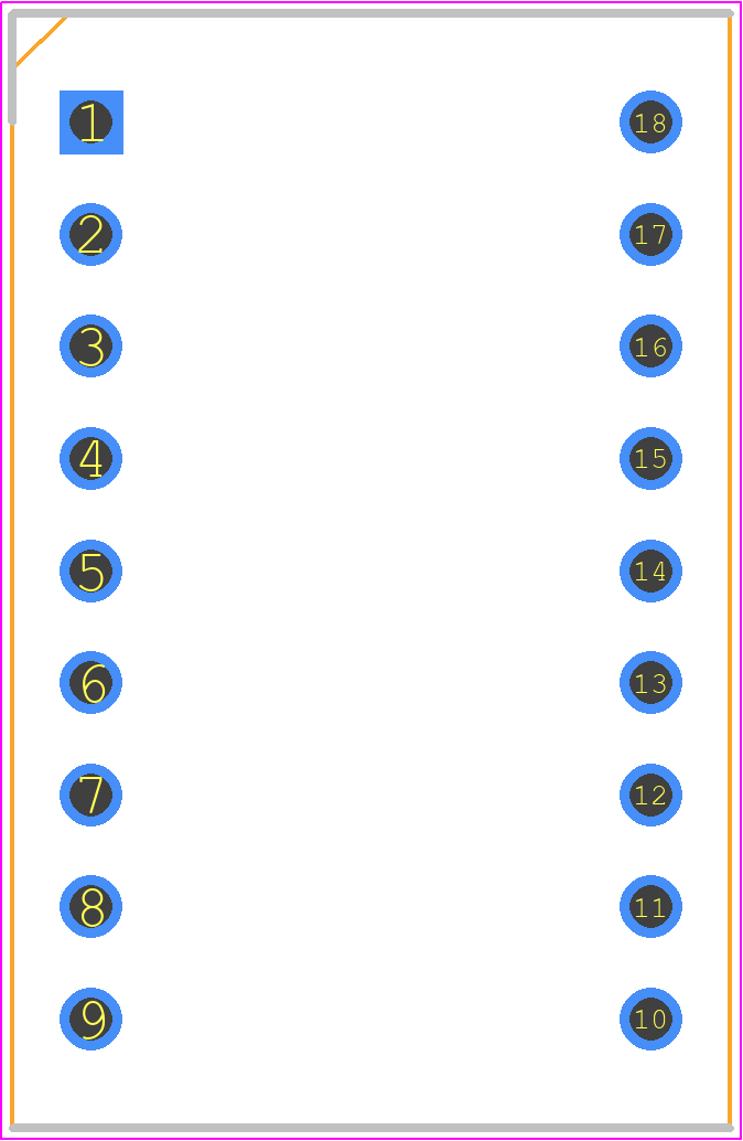 PSC05-11CGKWA - Kingbright PCB footprint - Dual-In-Line Sockets - Dual-In-Line Sockets - PSC05