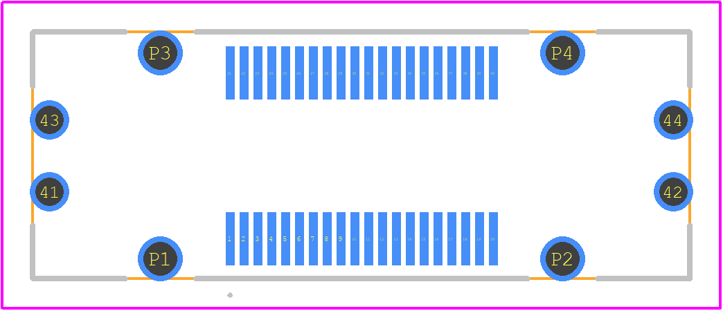 FX23-40P-0.5SV20 - Hirose PCB footprint - Other - Other - FX23-40P-0.5SV20-6
