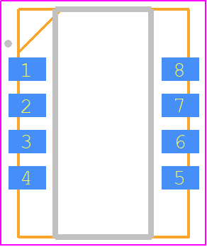 MKDV8GIL-AS - MK PCB footprint - Small Outline No-lead - Small Outline No-lead - LGA (8 x 6 x 0.8mm)