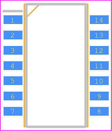 74VHC00SJX - onsemi PCB footprint - Small Outline Packages - Small Outline Packages - SOP14 CASE 565BE ISSUE O