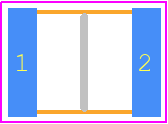 GCM32DC72A475KE02L - Murata Electronics PCB footprint - Capacitor Chip Non-polarised - Capacitor Chip Non-polarised - GCM32 L=3.2mm W=2.5mm T=2.0mm