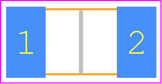 PA2512FKF7W0R005E - Yageo Group PCB footprint - Resistor Chip - Resistor Chip - PA2512 SMD