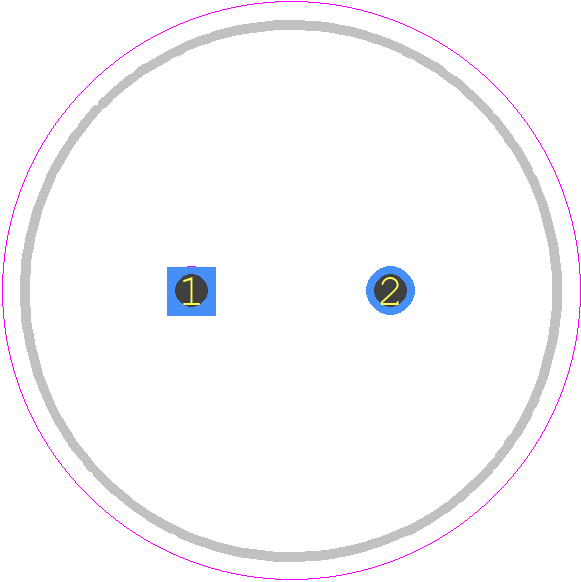 DB-5R5D104T - Elna PCB footprint - Capacitor, Polarized Radial Diameter - Capacitor, Polarized Radial Diameter - DB-5R5D104T