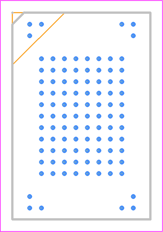 MT29F256G08AUCABH3-10:A - Micron PCB footprint - BGA - BGA - MT29F256G08AUCABH3-10:A