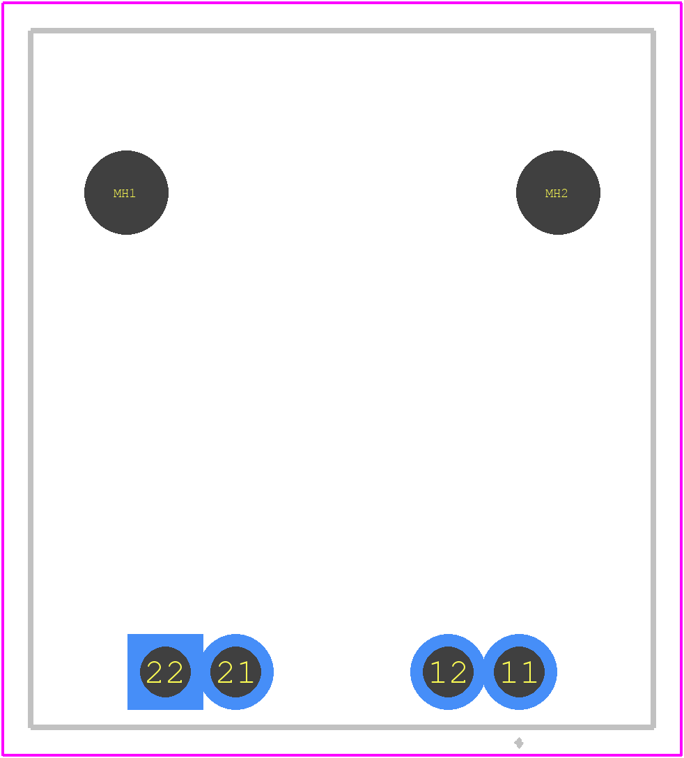 DF60-2P-10.16DS(45) - Hirose PCB footprint - Other - Other - DF60-2P-10.16DS(45)-2