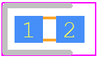 HT-190YG - Harvatek PCB footprint - LEDs Chip - LEDs Chip - 1.6x0.8x0.8