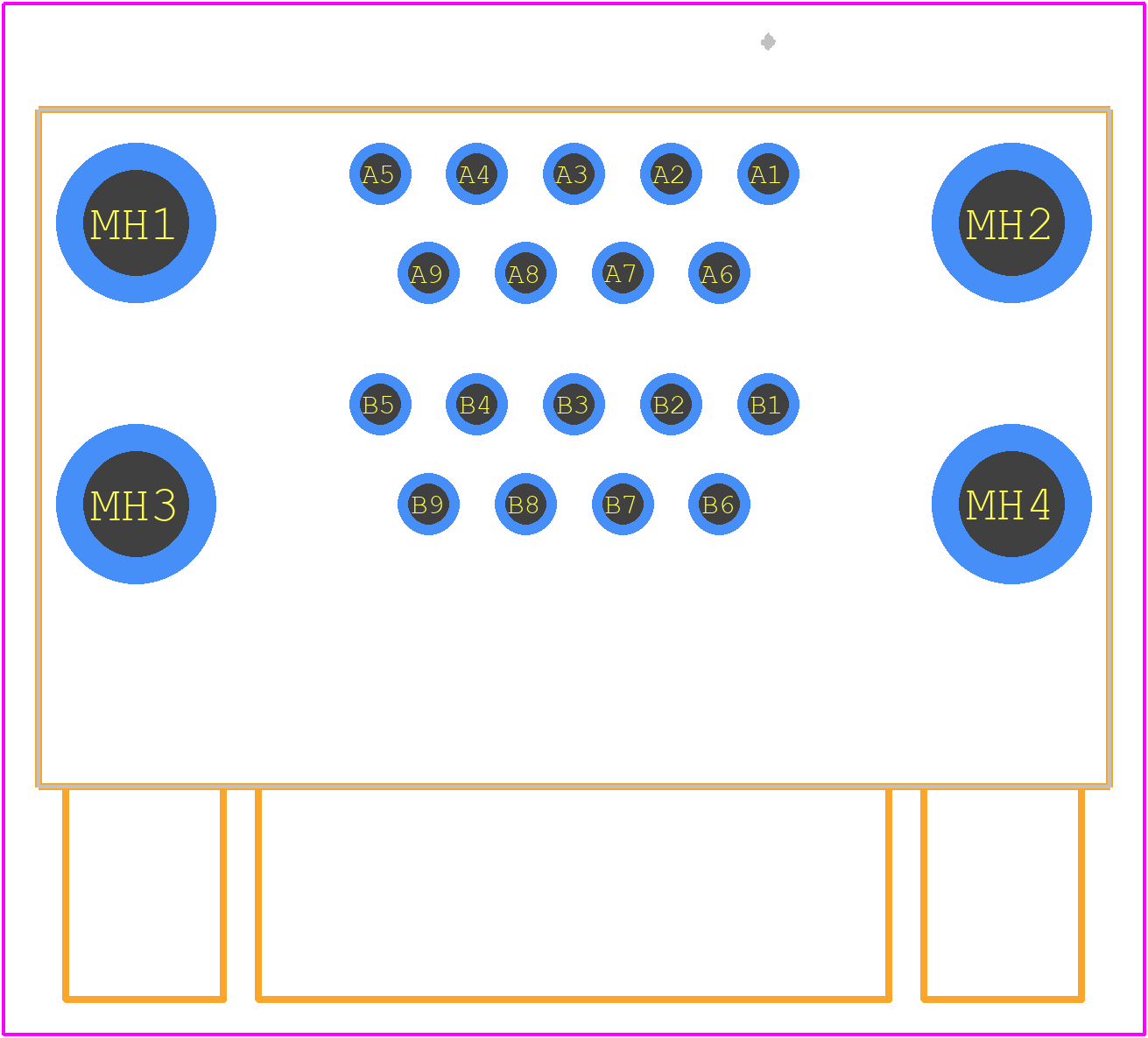 189-009-513R571 - NorComp PCB footprint - Other - Other - 189-009-513R571-1