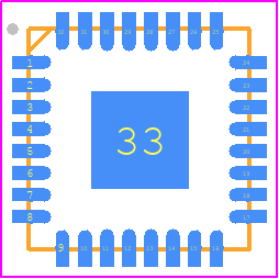 ADS114S06IRHBR - Texas Instruments PCB footprint - Quad Flat No-Lead - Quad Flat No-Lead - RHB0032M