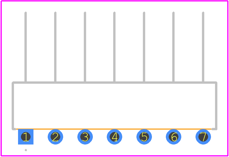 A2-7PA-2.54DS(71) - Hirose PCB footprint - Other - Other - A2-7PA-2.54DS(71)-2