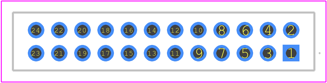 DF11-24DP-2DSA(01) - Hirose PCB footprint - Other - Other - DF11-24DP-2DSA(01)-1