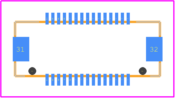DF17(3.0)-30DS-0.5V(57) - Hirose PCB footprint - Other - Other - DF17(3.0)-30DS-0.5V(57)-3