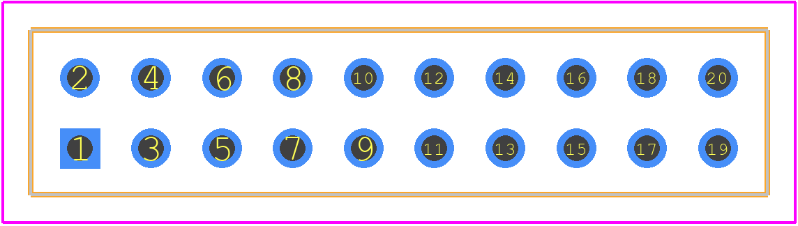 HIF3H-20PB-2.54DSA(71) - Hirose PCB footprint - Other - Other - HIF3H-20PB-2.54DSA(71)-2