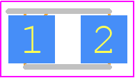 LTST-M670TGKT - Lite-On PCB footprint - LED Moulded - LED Moulded - 2-SMD, J-Lead