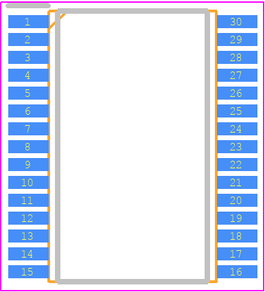 R5F104ADASP#V0 - Renesas Electronics PCB footprint - Small Outline Packages - Small Outline Packages - PLSP0030JB-B
