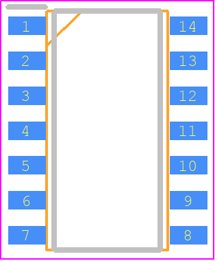 BA10324A - ROHM Semiconductor PCB footprint - Small Outline Packages - Small Outline Packages - SOP-14