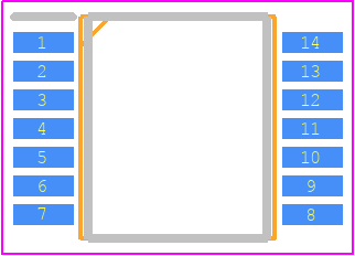BU2508FV-E2 - ROHM Semiconductor PCB footprint - Small Outline Packages - Small Outline Packages - SSOP-B14 *