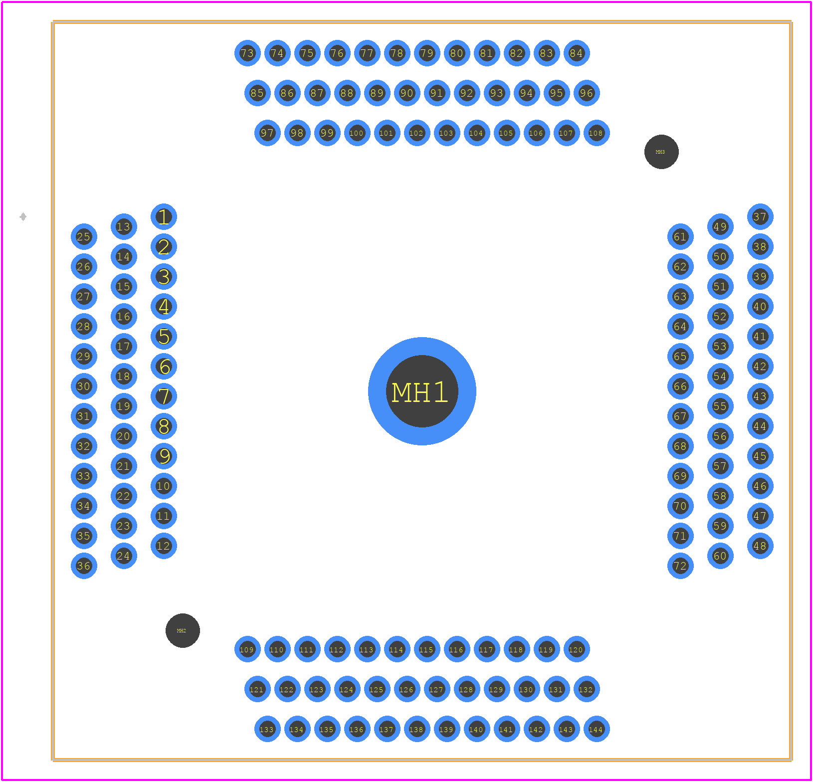 IC234-1444-016N - Yamaichi PCB footprint - Other - Other - IC234-1444-016N-6