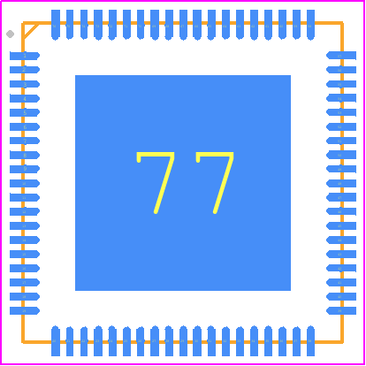 FT601Q-B-T - FTDI Chip PCB footprint - Quad Flat No-Lead - Quad Flat No-Lead - QFN-76_1