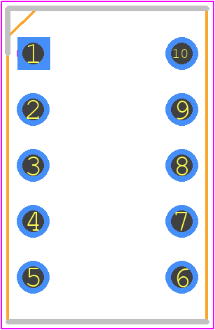 HDSP-U501 - Avago Technologies PCB footprint - Dual-In-Line Sockets - Dual-In-Line Sockets - HDSP-U501