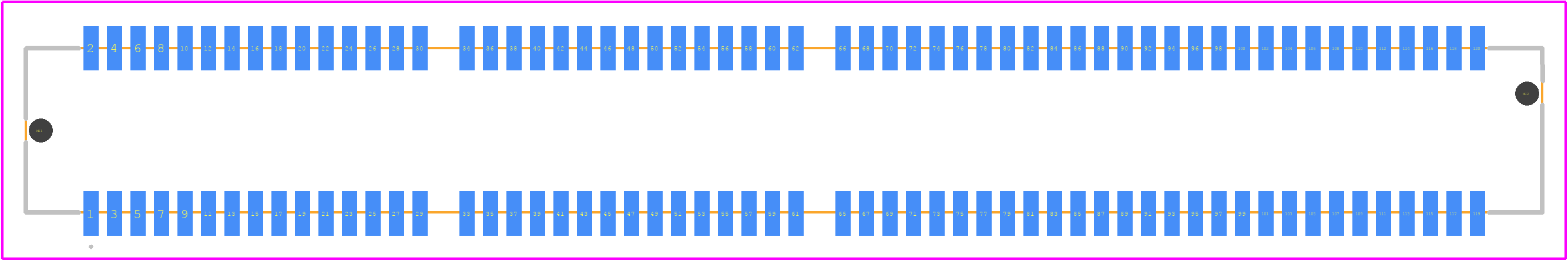 MEC1-160-02-F-D-A - SAMTEC PCB footprint - Other - Other - MEC1-160-02-F-D-A-3