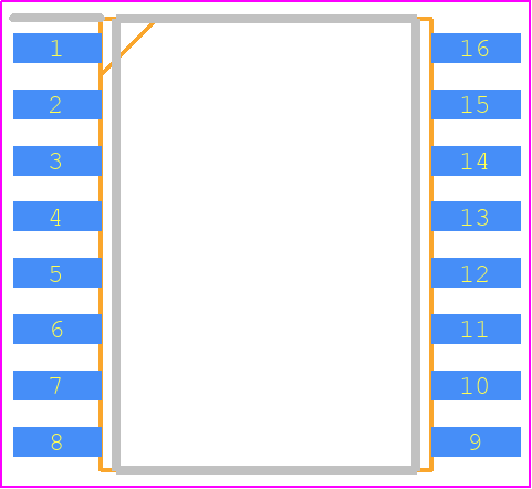 IX2113B - LITTELFUSE PCB footprint - Small Outline Packages - Small Outline Packages - 16-Pin SOIC Package