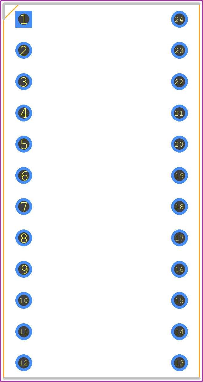 BA04-11SYKWA - Kingbright PCB footprint - Dual-In-Line Sockets - Dual-In-Line Sockets - BA04-11SYKWA