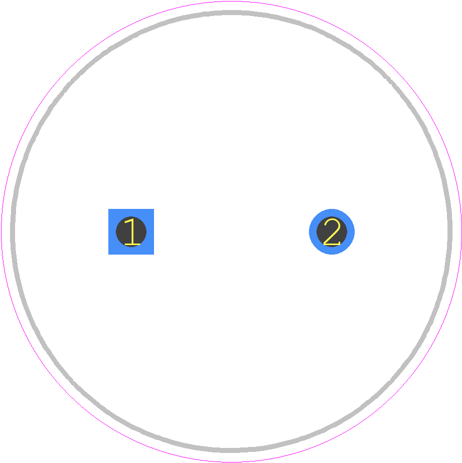 ELH228M063AQ2AA - Yageo Group PCB footprint - Capacitor, Polarized Radial Diameter - Capacitor, Polarized Radial Diameter - ELH (22 x 30)