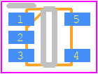 SBS822-TL-W - onsemi PCB footprint - SOT23 (5-Pin) - SOT23 (5-Pin) - SBS822