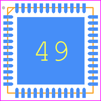 ICE5LP2K-SG48ITR50 - Lattice Semiconductor PCB footprint - Quad Flat No-Lead - Quad Flat No-Lead - 48 Pin QFN