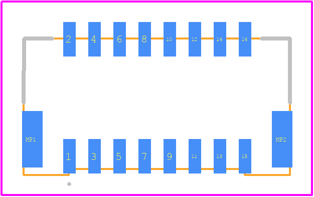 BM16B-GHDS-G-TF(LF)(SN) - JST (JAPAN SOLDERLESS TERMINALS) PCB footprint - Other - Other - BM16B-GHDS-G-TF(LF)(SN)-3