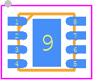 SLG55596AV - Silego Technology PCB footprint - Small Outline No-lead - Small Outline No-lead - s 8 Lead TDFN Package JEDEC MO-229, Variation WCCD