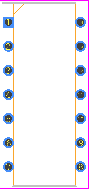 NJU7044D - JRC PCB footprint - Dual-In-Line Packages - Dual-In-Line Packages - DIP14