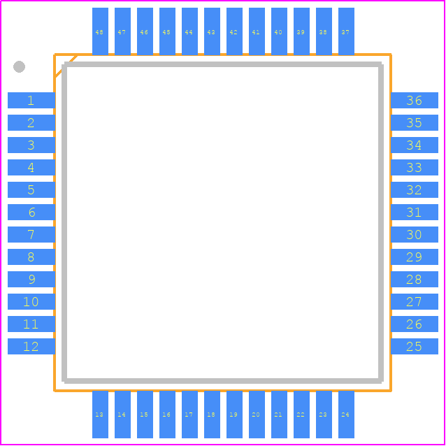 FN1241 - Niigata Seimitsu Co PCB footprint - Quad Flat Packages - Quad Flat Packages - FN1241