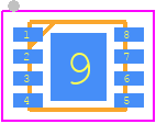 NCP367DPMUEETBG - onsemi PCB footprint - Small Outline No-lead - Small Outline No-lead - DFN8, 2.0x2.2, 0.5P CASE 506BP−01 ISSUE A_2022