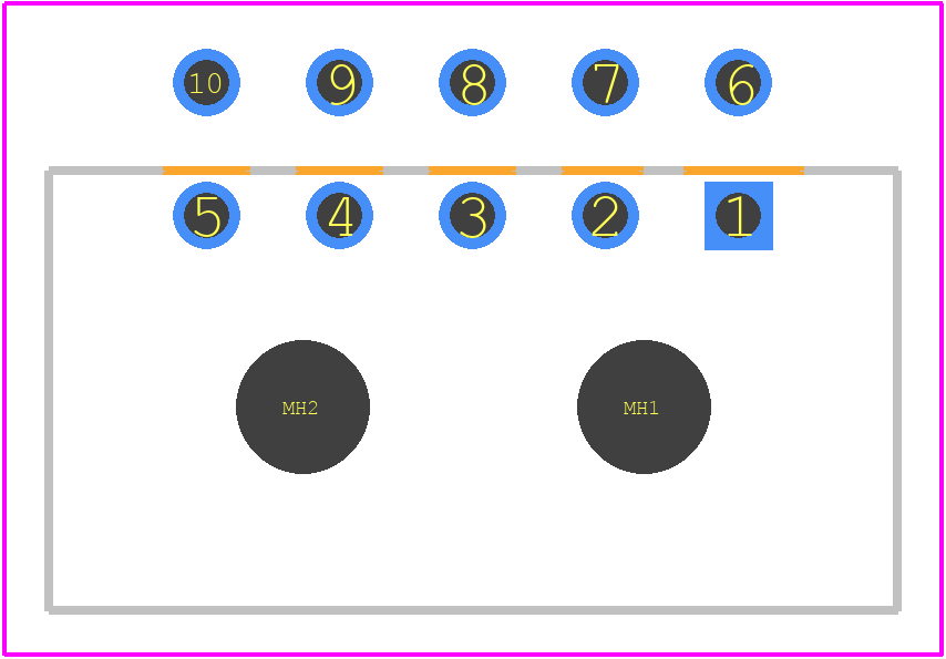 0430451001 - Molex PCB footprint - Other - Other - 0430451001-2