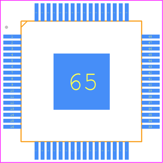 L9177ATR - STMicroelectronics PCB footprint - Quad Flat Packages - Quad Flat Packages - T816130A1S102CEU