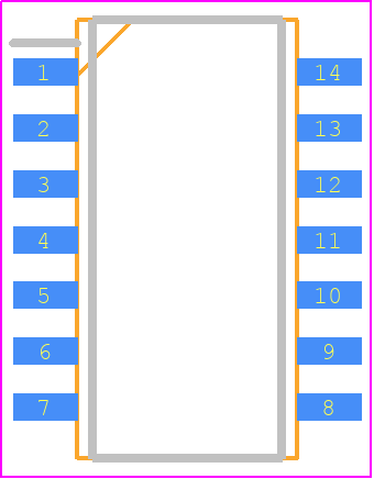 NJM2211M - Nisshinbo PCB footprint - Small Outline Packages - Small Outline Packages - DMP14 *